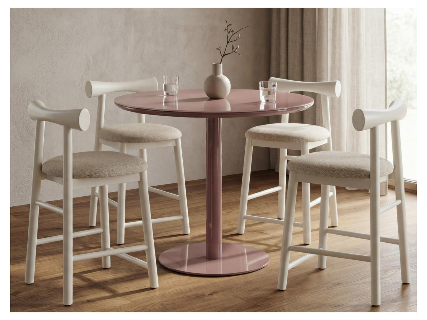Posito Dining Table Matte - Dusty Rose