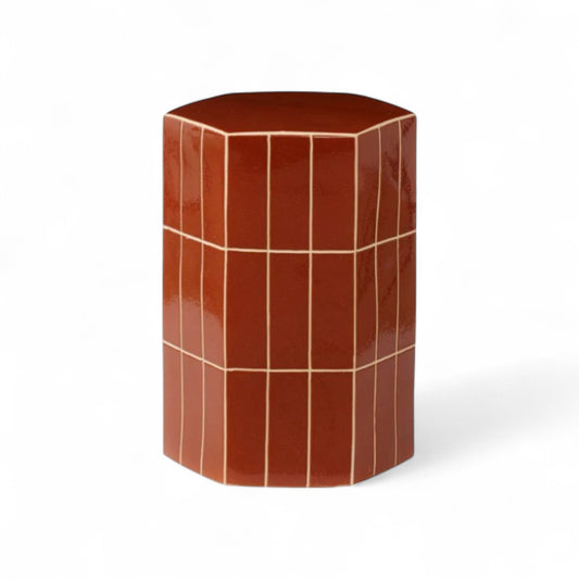 Seidler Stool & Side Table-Rust