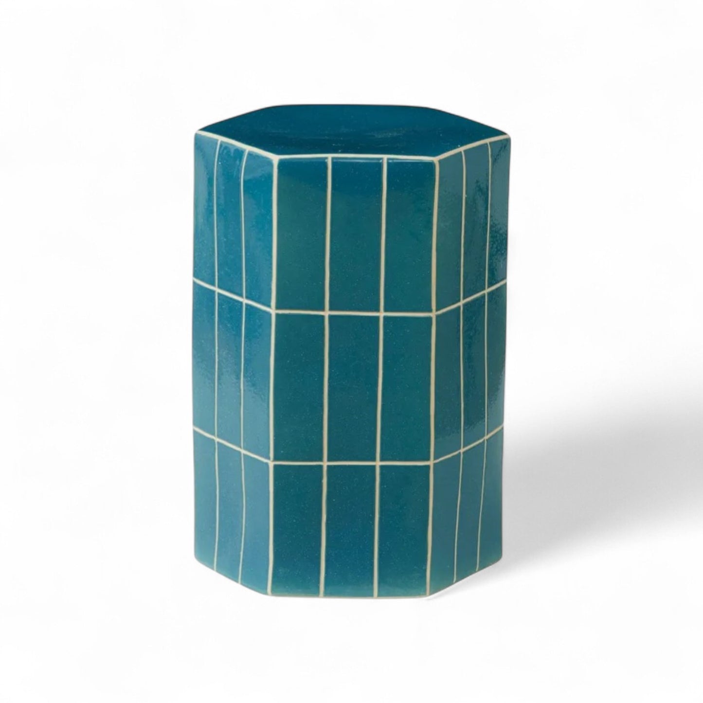 Seidler Stool & Side Table-Teal