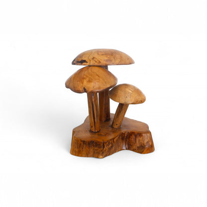 Solid Wood Sculpture Mushroom