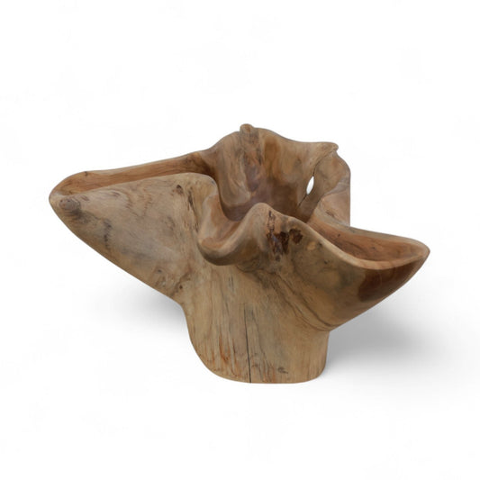 Teak Flower Bowl