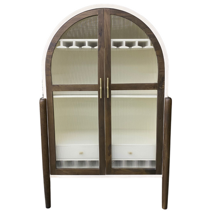 Concrete Finish Genuine Timber Wine Cabinet