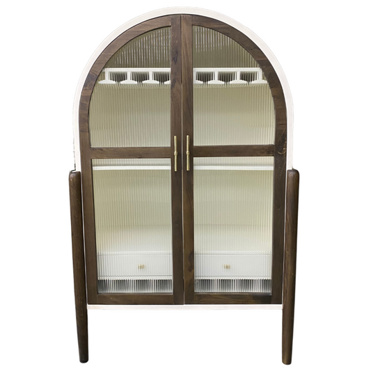 Concrete Finish Genuine Timber Wine Cabinet