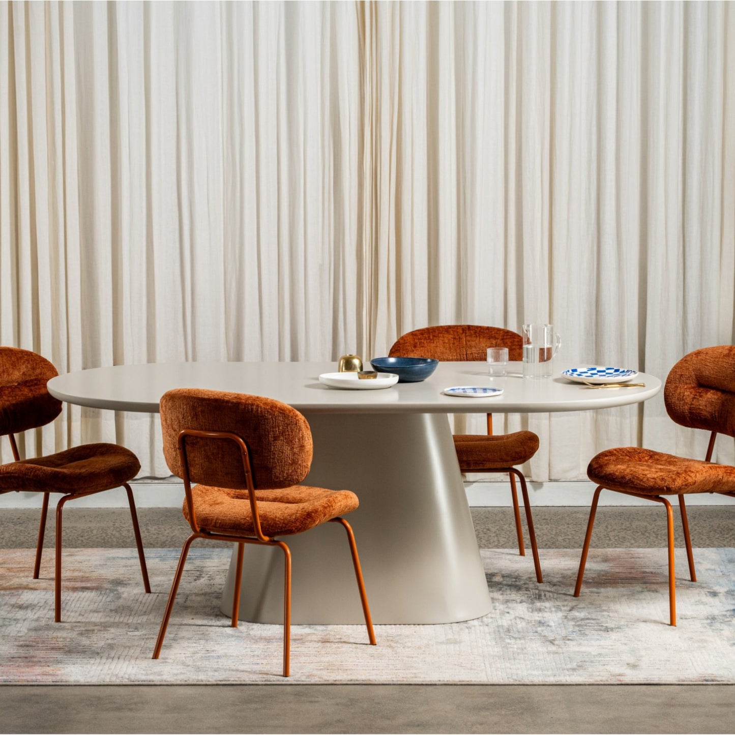 Valencia Dining Table-Putty