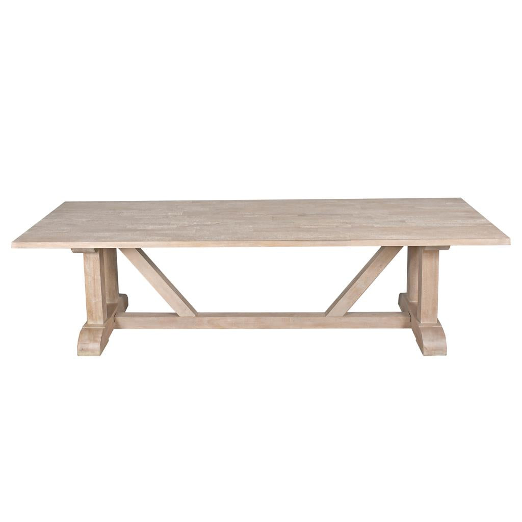 French Style  Dining Table 280CM whitewash mango wood