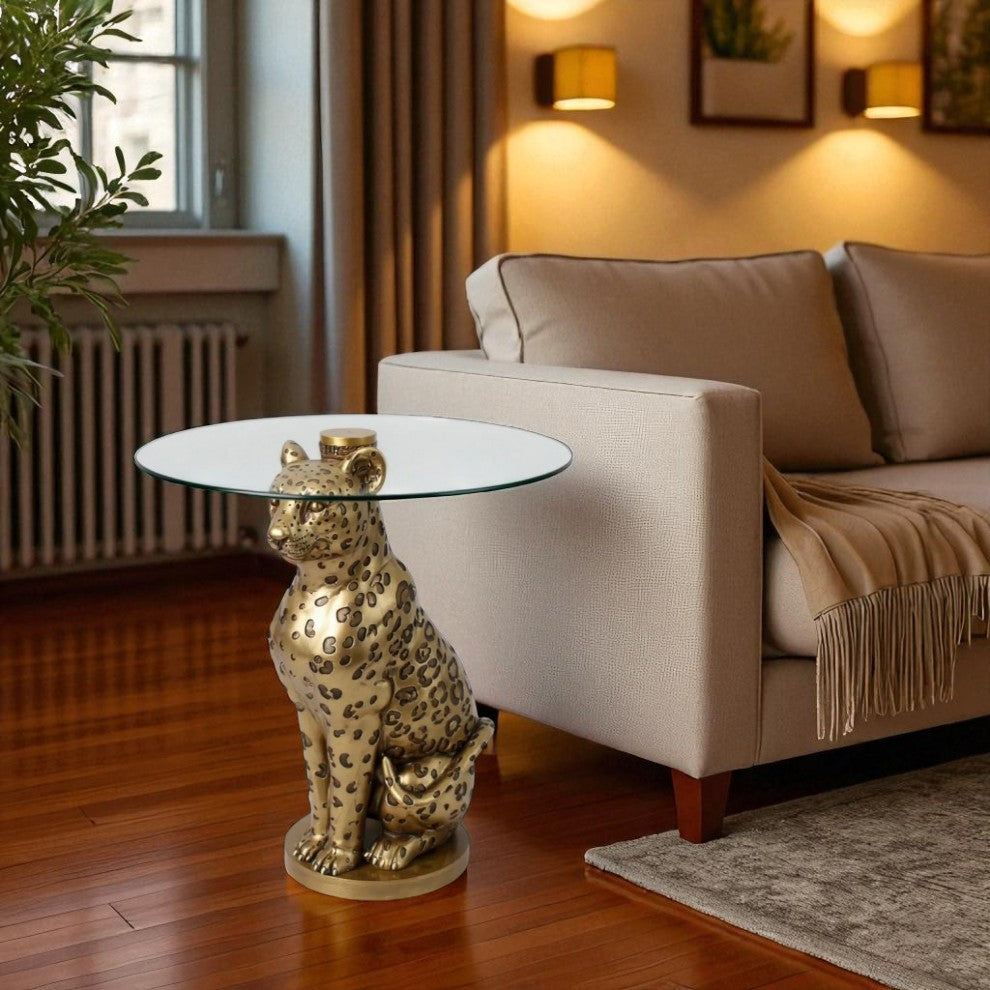 Leopard Side Table