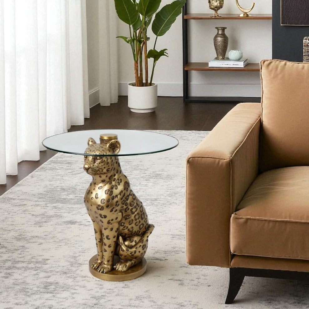 Leopard Side Table