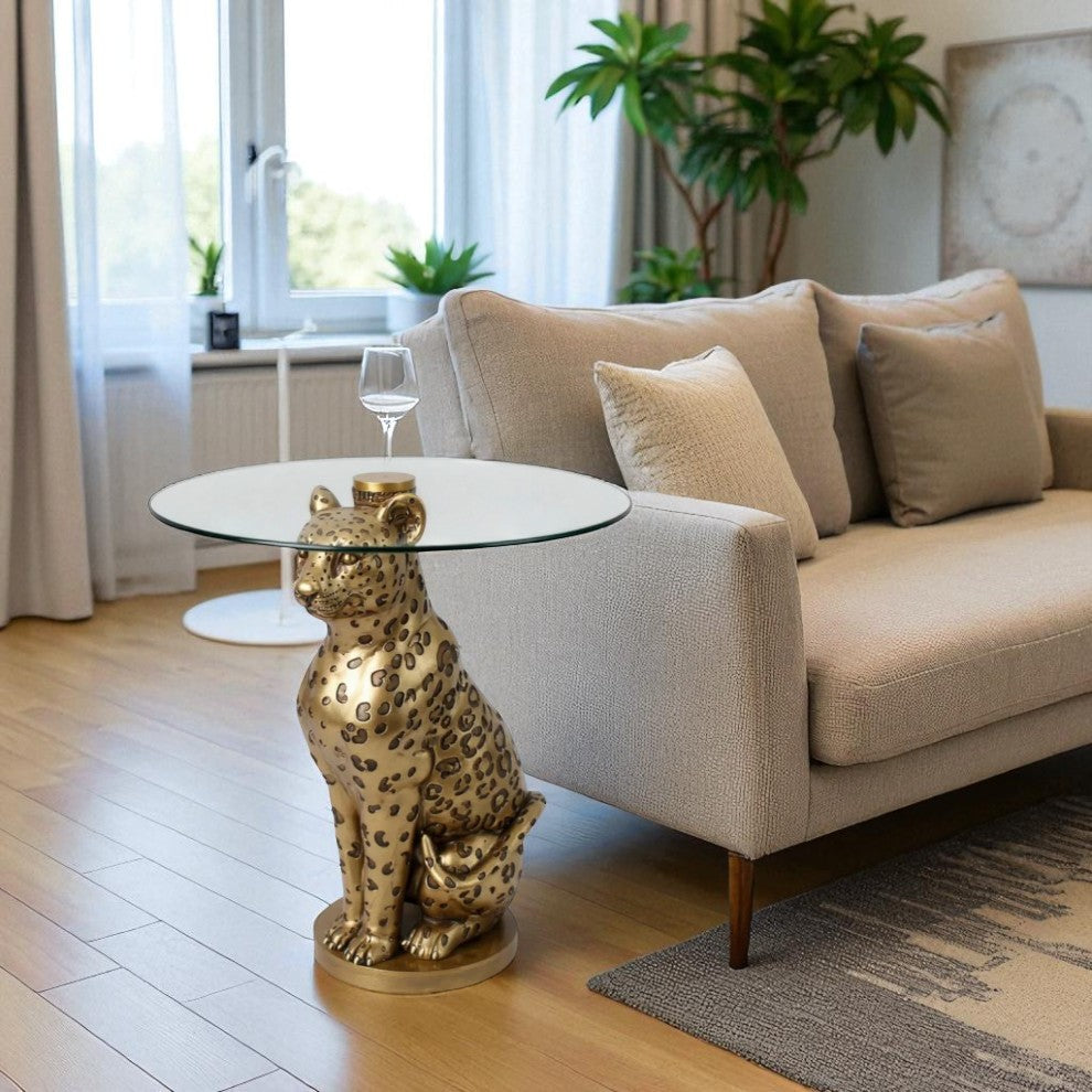 Leopard Side Table